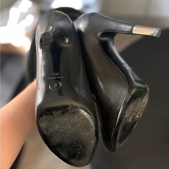 Chanel Leather Ankle Lace Up Pointed Toe Stiletto Boots Bootie - Picture 12 of 15